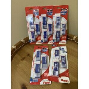 LOT 5 PACKS NEW PENTEL HI-POLYMER NON ABRASIVE ERASERS LATEX FREE NEW
